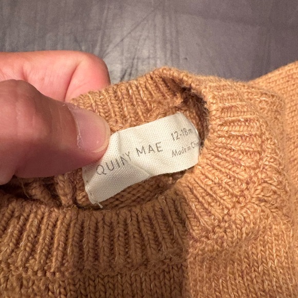 Quincy Mae Warm Brown Knit Sweater - Picture 2 of 3